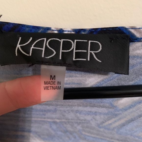 Kasper Blue/white Wrap Dress - Picture 3 of 3